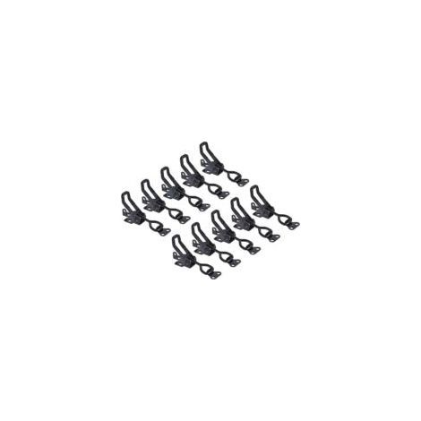 Packung mit 10 verstellbaren Knebelverschlüssen, Metall-Reißverschlussclips, Modell 4002, Schnellverschluss-Knebelverschlüsse für Schranktüren, schwarz, Schrauben nicht enthalten (1/5)