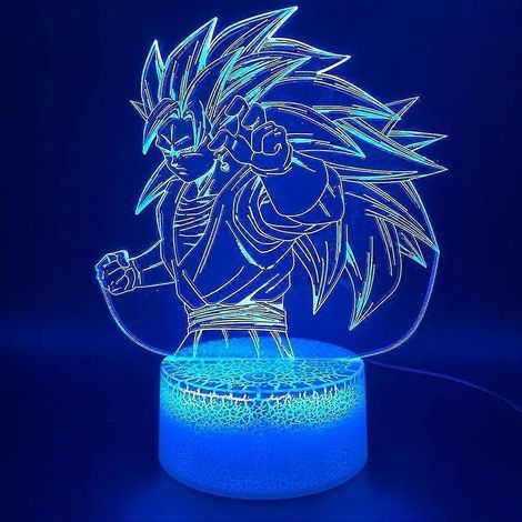 Lampe de chevet LED 3D Dragon Ball Sun Goku pour chambre d'enfant