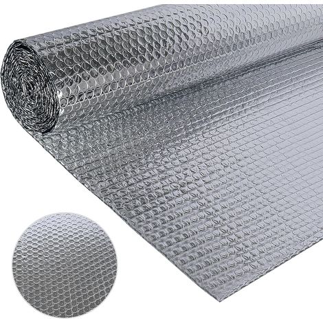 Isolant Thermique en Aluminium Double Face, 60 cm x 4,6 m Reflecteur Radiateur, Rétention de la Chaleur, Convient pour Isolation du Toit, Sol, Plafond, Économise de l'Énergie (1/5)