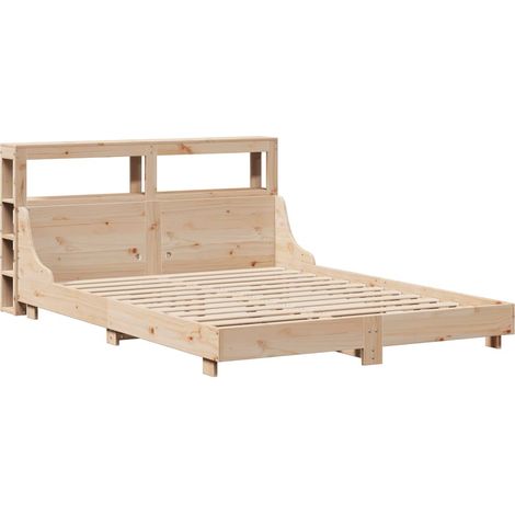 Cadre de lit sans matelas 160x200 cm bois massif de pin vidaXL (1/5)