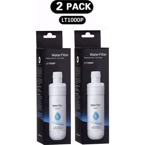 Filtre à eau pour réfrigérateur – Lot de 2 pièces LT1000P, compatible portes françaises & côte à côte, élimine métaux lourds et sédiments (1/5)