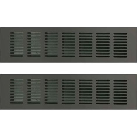 Grille de ventilation rectangulaire 80 × 300mm – Aluminium pour espaces confinés – Ventilation optimale cuisine, salle de bain, bureau (1/5)