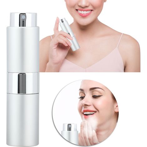 Flacon à parfum rechargeable 15ml, atomiseur voyage argenté portable (1/5)