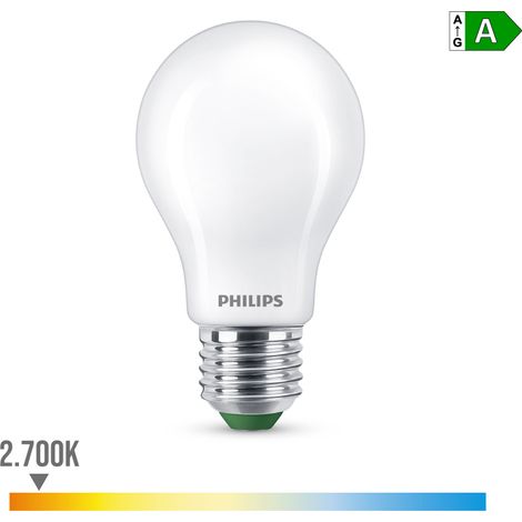 Ampoule Classique LED Ultra Efficace PHILIPS 5,2W 1095lm E27 2700K 10,4x6cm (1/2)