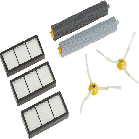 Kit de pièces de rechange pour aspirateur Roomba 800 et 900 - 3 filtres AeroForce, 2 brosses latérales rotatives, 1 set de brosses en caoutchouc multi-surfaces (1/5)