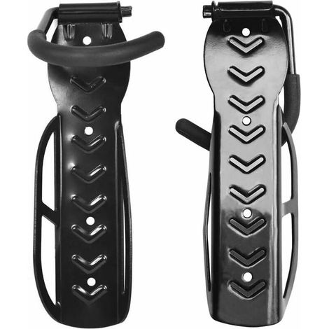 2 Pièces Support Velo Mural, Râteliers à Vélo, Porte Vélo Mural, Vélos Supports Muraux avec Accessoires, Crochet pour Vélo, Range Velo Rangemen Magasin/Garage(Noir), (1/5)