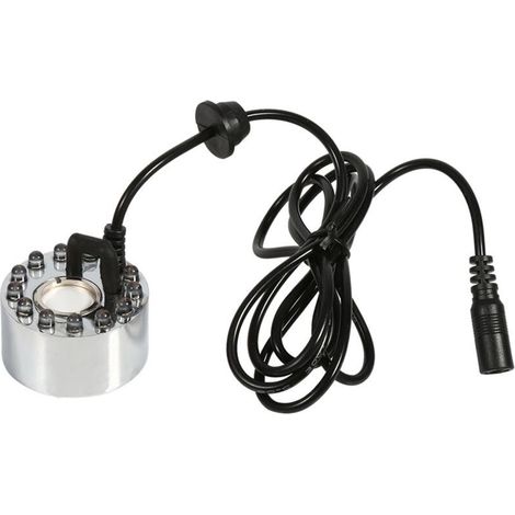 Fontaine à brume ultrasonique 24V multicolore, humidificateur d'air avec adaptateur secteur US 100-240V, brumisateur décoratif pour intérieur (1/5)