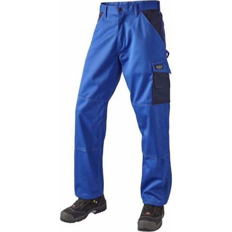 Pantalon De Travail - 65% Polyester 35% Coton - Bleu Roi Marine - Entrejambe 82 90 Cm - Taille 68 R
