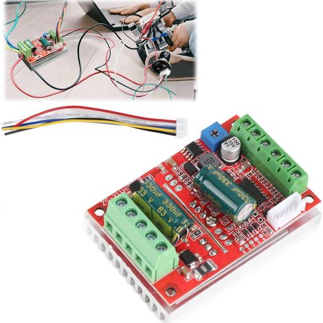 Motorsteuerung, 20A Dreiphasen-Bürstenlos-DC-PWM-Steuermodul mit Kühlkörper für 12V-48V 400W Motoren für Heimwerker- und Profiprojekte