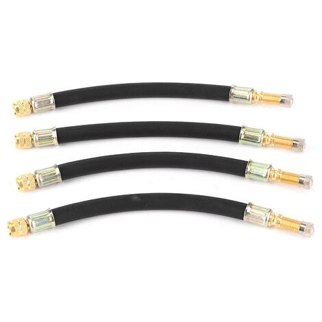 Adaptador de extensión de válvula de neumático, 4 piezas, manguera inflable flexible universal para transferencia de neumáticos de 190 mm para automóvil. (1/5)