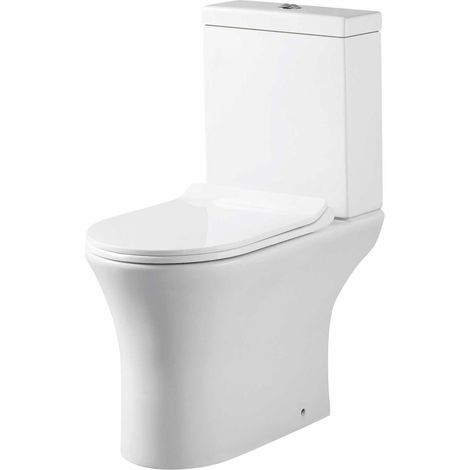 Orbit Viva Open Back Close Coupled Rimless Pan Push Button Cistern - Excluding Seat (1/3)