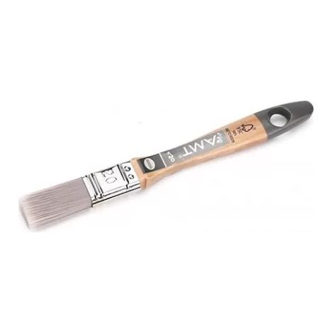 Pinceau plat universel N° 20 – Manche en bois FSC – Pour peinture acrylique et à l'huile – Usage professionnel – AMT