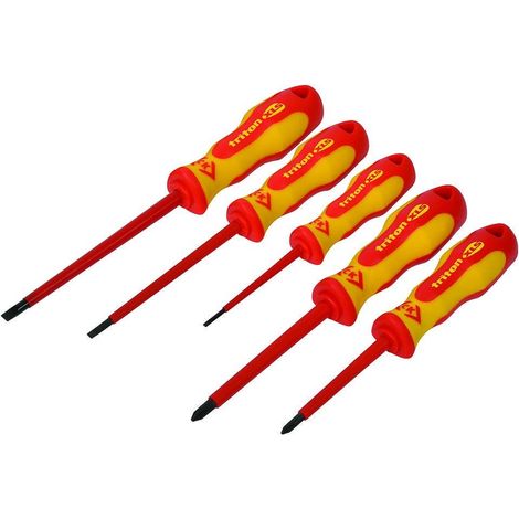Tournevis isolés 1000 V Fente/PH Jeu 5 pièces