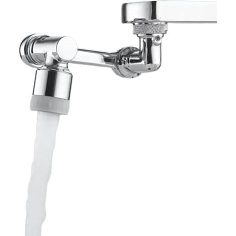 Universeller Wasserhahn-Luftsprudler, 1080° Weitwinkel-Drehroboterarm, Wasserhahn-Düsenadapter, Küchenarmatur-Verlängerung, Wasserhahn-Luftsprudler (1/5)