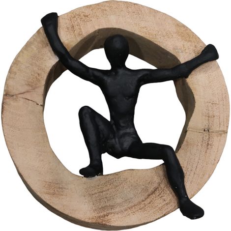 Signes Grimalt Figura De Persona Figuras  Figura Blanca Sentada Tronco Varios Marrón 7x18x18cm 30778