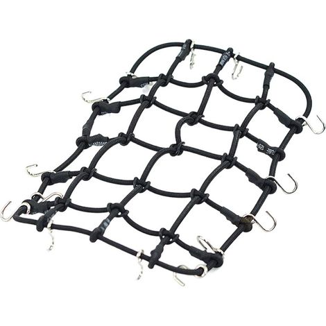 Filet à bagages élastique pour voiture Sac de rangement rétractable Organisateur de coffre et de chargement Filet de séparation Noir (1/3)