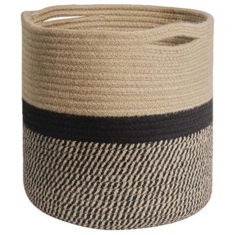 20cm Pot de Fleurs de avec Doublure, Panier de Rangement tissé en Coton Cache Pot Plante Interieur pour Plantes d'intérieur, Pot de Fleurs (1/5)