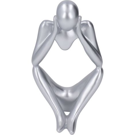 Statue du Penseur en Résine Design Moderne Lignes Épurées Décoration Intérieure Art Abstrait Cadeau Élégant (1/5)