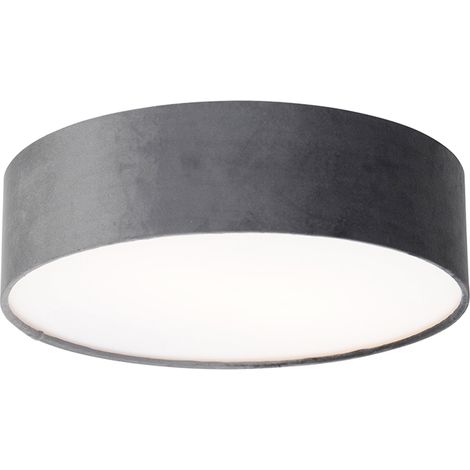 Modern Ceiling Light Grey 40 cm with Gold Interior - Drum (1/5)