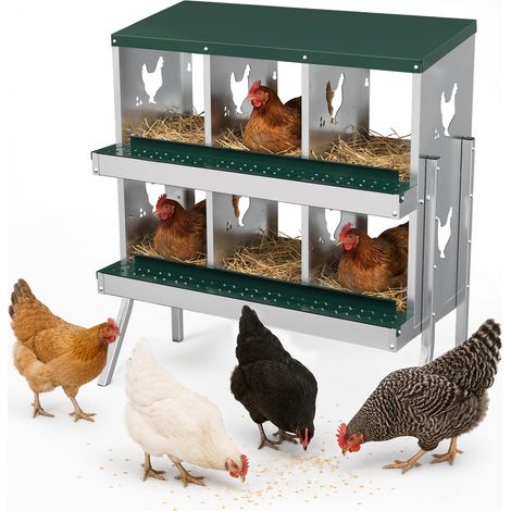 TolleTour Caja para huevos, caja metálica de dos pisos con 6 compartimentos, equipada con guantes (1/5)