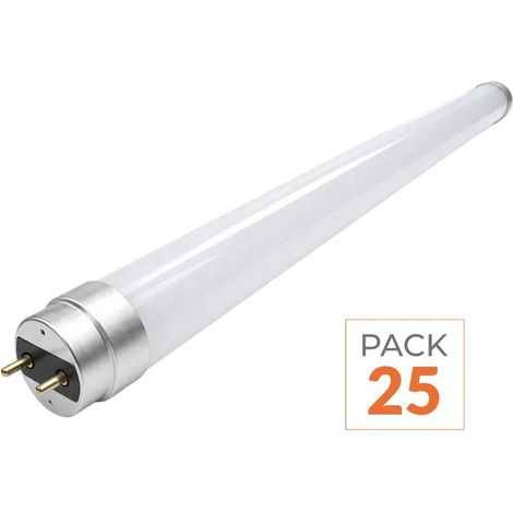 Tube Néon LED T8 60cm 9W Haut rendement (Pack de 25) - Blanc Neutre 4000K - 5500K - SILAMP