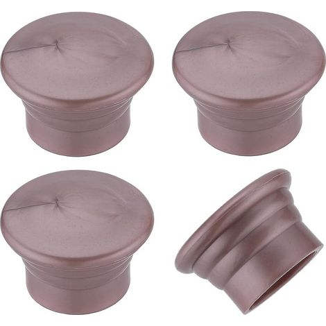 Lot de 4 Embouts pour Tringle à Rideau Romain en Plastique, Bouchons d'Extrémité Diamètre Intérieur 1,1 Pouce, Accessoire Décoratif Couleur Or Rose-lsw (1/3)