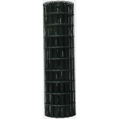 Werka Pro – Grillage rigide soudé vert 25m – Acier galvanisé plastifié – Ø fil 1,7mm – Maille 5x10cm – Résistant aux intempéries
