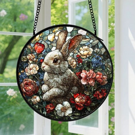 Capteur de soleil en vitrail - décoration spirituelle 20cm (1/4)