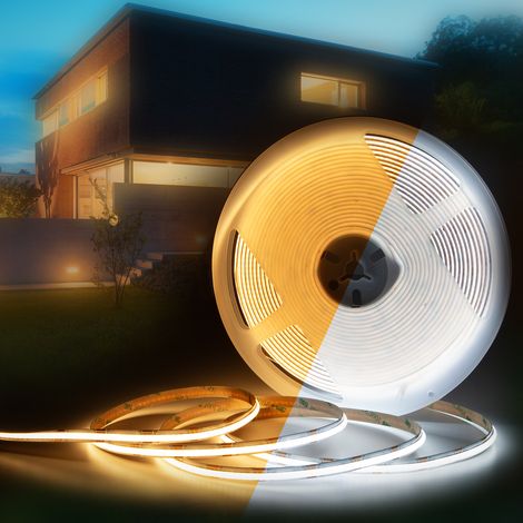 HEXIM COB LED Strip selbstklebend 1-15 Meter LED Streifen IP20/65 3000K-6000K CCT RGB: CCT - Dualweiß - 3000K bis 6500K, 8.5 Meter
