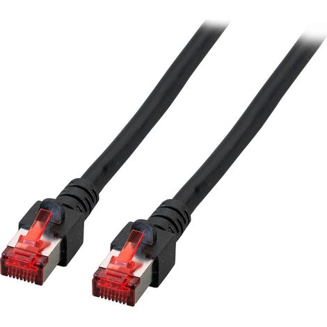 Cordon de brassage RJ45 S/FTP cat. 6 LSZH noir 2 m