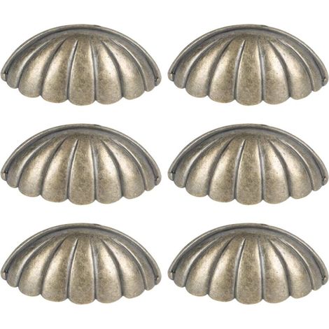 6 PCS Coquillage Boutons Nautique Poignée De Porte Vintage Armoire Tiroir Placard Tirer Mer Boutons De Tiroir Commode Boutons Poignées pour Meubles De Cuisine Armoire Penderie Placard (1/5)