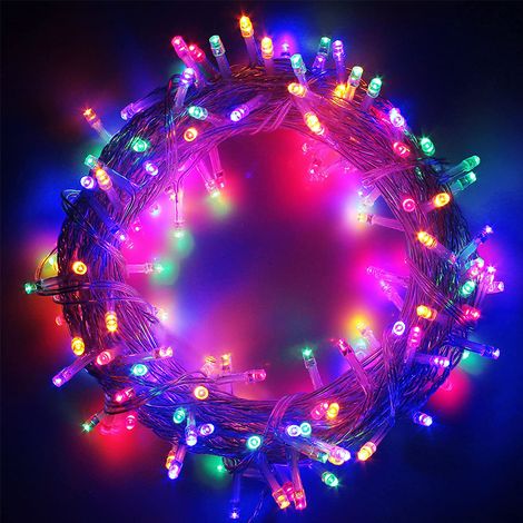 Ortviai Guirlande Lumineuse LED Décoratif Noël – 200 Lumières Couleur sur Fil Cuivre, 23 m, 8 Modes Éclairage, Alimentation 220 V (1/5)
