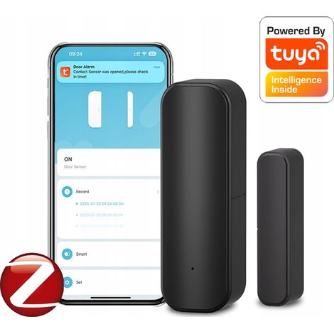 Sensor de apertura y cierre de puertas y ventanas TUYA ZGBEE negro (1/5)