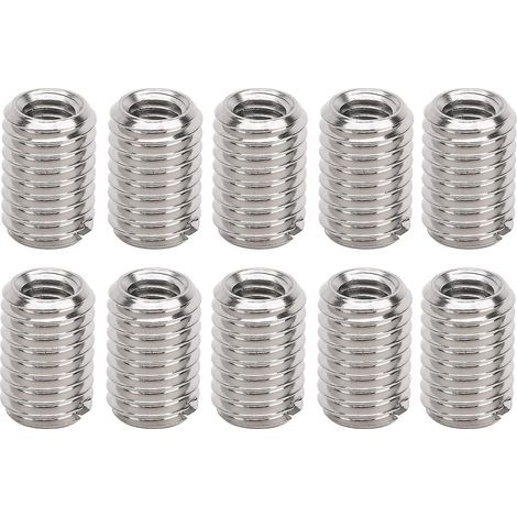 10 Gewindereparaturmuttern aus Edelstahl, Befestigungszubehör M5 x 0,8 mm, M8 x 1,25 mm, 12 mm