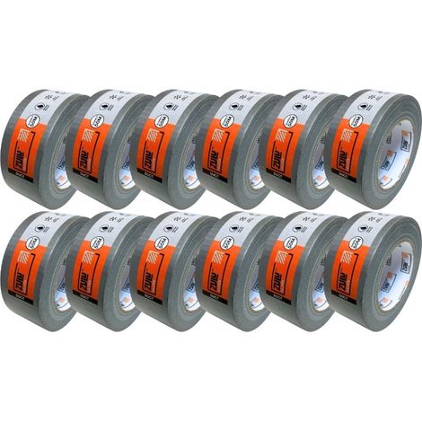 Zulu Premium Universal Silver Duct Tape 50mm x 50m, 12 Pack