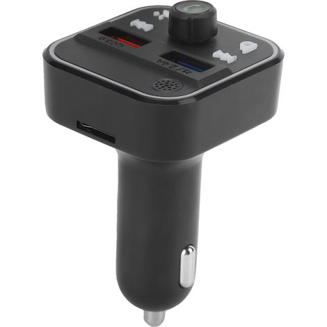 12–24 V Bluetooth-FM-Transmitter fürs Auto, MP3-Player mit QC3.0-Schnellladefunktion, RGB-LED-Hintergrundbeleuchtung, Sprachsteuerung und Google Assistant-Kompatibilität (1/5)