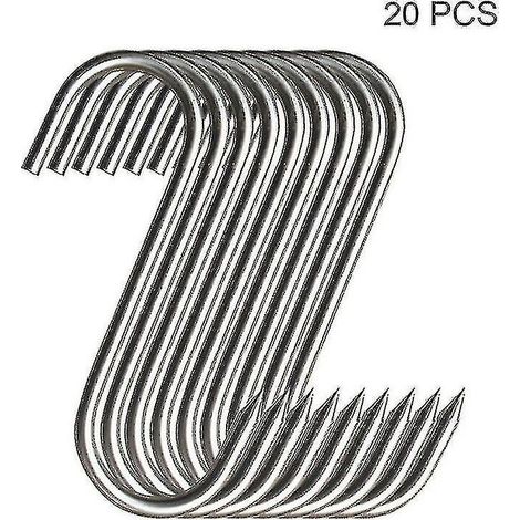 Online Store - Lot de 20 crochets à viande pointus en acier inoxydable, adaptés aux boucheries et aux cuisines. (1/5)