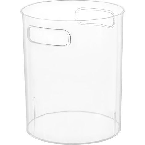 Poubelle Bureau, 12L Petite Poubelle Transparente en Plastique, Corbeille Papier pour Chambre & Salle de Bain, Design Économiseur d'Espace (1/5)