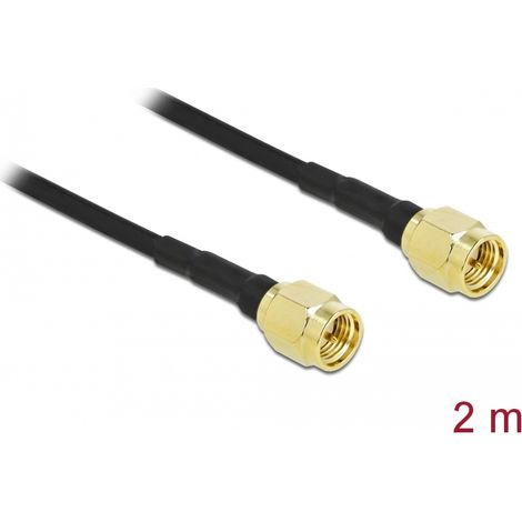 Delock Cable de antena de macho SMA a macho SMA LMR/CFD100 2 m low loss