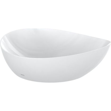 TOTO TA Lavabo sobre encimera, sin agujero para grifo, con