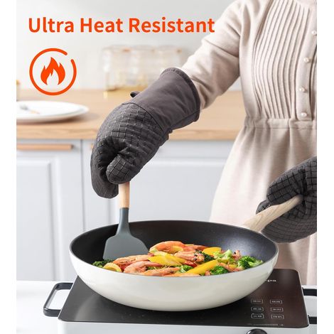 Guanti da cucina, 4 paia di guanti da cucina, 2 guanti da forno, 2 manici, guanti da cucina resistenti al calore e antiscivolo (1/5)
