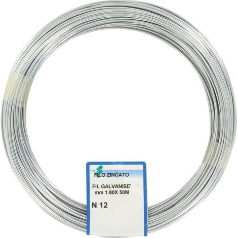 Fil de grillage - Filgraf - Bobinot galvanisé - Gris - Longueur 50 m - Diam. 1,8 mm (1/3)