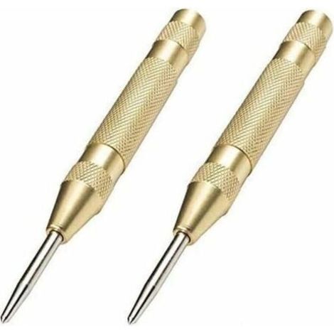 Set di 2 punzoni automatici per metallo o legno (oro)