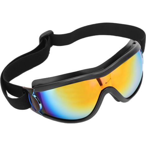 Spritzwassergeschützte Kinderschutzbrille mit UV-Schutz, inklusive Aufbewahrungsetui, schwarzem Gestell und grauen Gläsern (1/5)