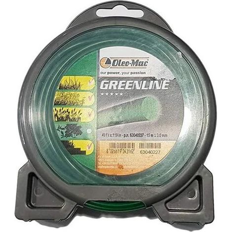Oleomac Hilo Redondo para Desbrozadora Greenline 3,5 mm x 12 m