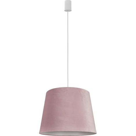 Elegante Pendelleuchte Samt Schirm Rosa Ø44,5cm