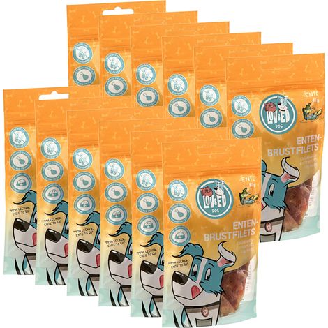 Lov&Ed Entenbrustfilets für Hunde, 12x 80 g