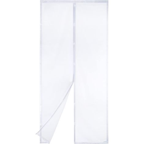 Moustiquaire Magnétique Pour Porte – Maille Ultrarésistante, Joint Magnétique de Haut en Bas, Fermeture Automatique, Garde l'Air Frais à l'Intérieur(90x210,Blanc) (1/4)