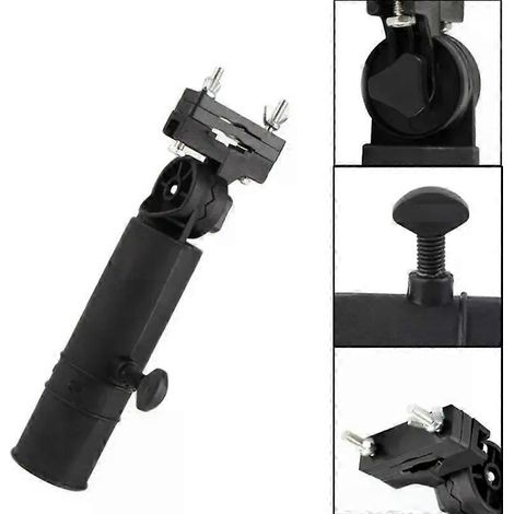 Support de parapluie pour vélo, connecteur pour parapluie de fauteuil roulant, supports de parapluie pour poussette, pivotant à tous les angles, outil pour vêtements de pluie (1/4)