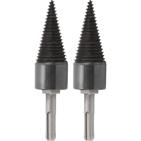 Aiperq 2pcs Foret de Fendeur de Bûches de Bois de Chauffage Torsadé, Forets de Fendeur de Bois, Tournevis à Cône de Vis de Forage Robuste pour Perceuse à Main (32mm) (1/5)